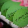 Custom leaf escort cards